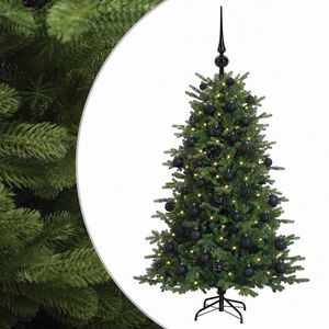 vidaXL Kunstkerstboom met kerstbal 120 cm 150 LED's Warmwit