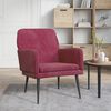 vidaXL Fauteuil 62x79x79 cm fluweel wijnrood