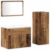 vidaXL Badkamermeubelset Wandgemonteerd 3 pcs Oud Hout Bewerkt hout
