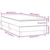 vidaXL Boxspring met matras fluweel zwart 80x220 cm
