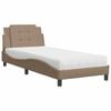 vidaXL Bedframe zonder matras "Zadar" kunstleer cappuccinokleurig 80x200 cm