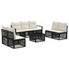 vidaXL Tuinbankenset 8 st Zwart poly rattan