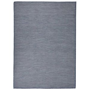 vidaXL Buitenkleed platgeweven 200x280 cm blauw