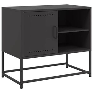 vidaXL Tv-meubel 68x39x60,5 cm staal zwart