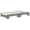vidaXL Slaapbank met onderschuifbed en lades 100x200 cm stof taupe