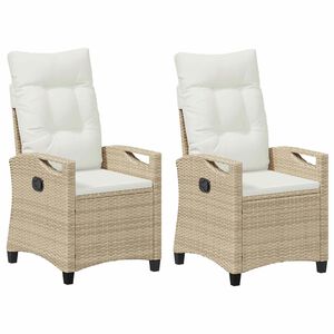 vidaXL Tuinstoel 2 st Beige en Cr&egrave;me Staal en Polyester