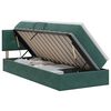 vidaXL Opslag bed met hoofdeinde Donkergroen 100 x 200 cm Fluweel