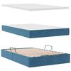 vidaXL Opslag bed met matras met matras Blauw 120 x 190 cm Fluweel