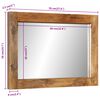 vidaXL Spiegel 70x50 cm massief mangohout en glas