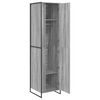 vidaXL Warderobe 2 pcs Grijs Sonoma 50 x 50 x 200 cm Bewerkt hout