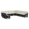 vidaXL Tuinbankenset 11 st Zwart poly rattan