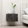 vidaXL Nachtkastje 40x30x30 cm bewerkt hout hoogglans grijs