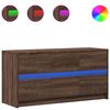 vidaXL Tv-meubel met LED 100x34x50 cm bewerkt hout bruin eikenkleurig