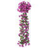 vidaXL Kerstslingers met bloemen 3 st 85 cm lichtpaars