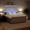vidaXL Boxspring met matras fluweel lichtgrijs 180x200 cm