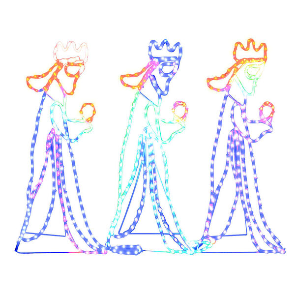 vidaXL Kerstfiguren drie koningen met 504 LED's 99,5x45,5 cm