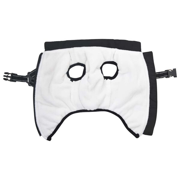 vidaXL Hondenjas met harnas Zwart S Fleece en polyester