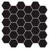 vidaXL Hexagon tegel 50 st Zwart 30 x 30 cm Polyurethaan en PET