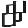 vidaXL Wandplank Muurmontage Zwart Eiken 80 x 15 x 78,5 cm