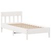 vidaXL Bedframe zonder matras massief grenenhout wit 90x200 cm