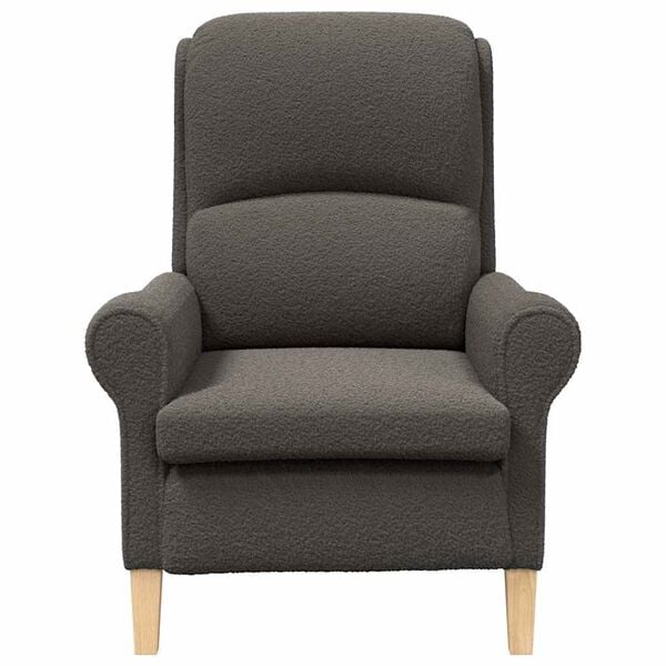vidaXL Fauteuil Donkergrijs 76 x 94 x 102 cm Sharpa stof