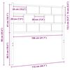 vidaXL Vervangend hoofdbord 107 cm metaal wit