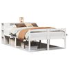 vidaXL Bed met boekenkast zonder matras grenenhout wit 140x190 cm