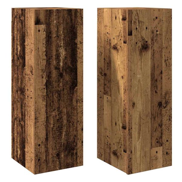 vidaXL Tv-meubelen 2 st 30,5x30x90 cm bewerkt hout oud houtkleurig