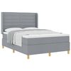 vidaXL Boxspringbed met matras Lichtgrijs 140 x 200 cm Stof