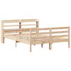 vidaXL Bedframe met hoofdbord massief grenenhout 150x200 cm