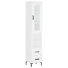 vidaXL Hoge kast 34,5x34x180 cm bewerkt hout wit