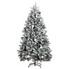 vidaXL Kunstkerstboom met scharnieren 300 LED's en kerstballen 180 cm