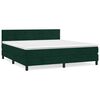 vidaXL Boxspring met matras fluweel donkergroen 180x200 cm