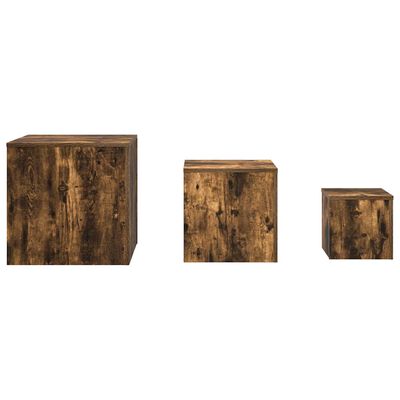 vidaXL - Bijzettafeltje - Zwart - Bewerkt hout - 40 x 40 x 30 cm | Leen Bakker