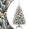 vidaXL Kunstkerstboom 120 cm 150 LED's Warmwit PVC en staal