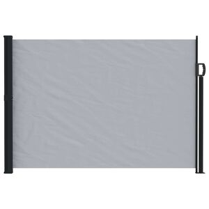 vidaXL Uittrekbaar Zijscherm 500 x 160 cm Polyester Rechthoekig Grijs