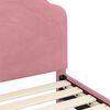 vidaXL Bedframe voor kinderen met hoofdbord Roze 80 x 200 cm Fluweel