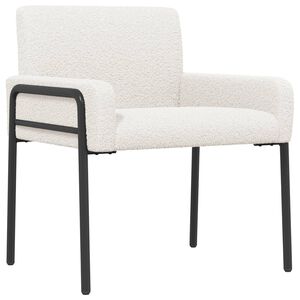 vidaXL Accentstoel Cr&egrave;mekleurig Boucl&eacute;