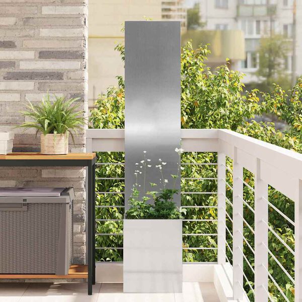 vidaXL Tuin Privacy Screen Zilver 32 x 140 cm Gegalvaniseerd staal