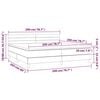 vidaXL Boxspring met matras en LED stof taupe 200x200 cm