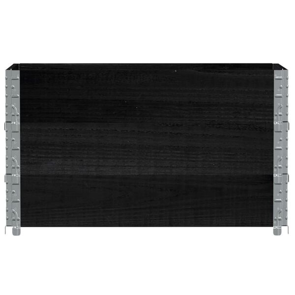 vidaXL Palletopzetranden 3 st 100x50 cm massief grenenhout zwart