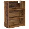 vidaXL Hoge kast Oud Hout 69,5 x 34 x 180 cm Bewerkt hout