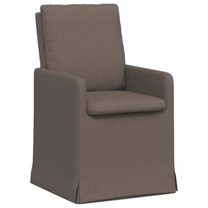 vidaXL Eettafelstoelen 2 st Linnen Lichtgrijs 57 x 67 x 98 cm