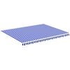 vidaXL Vervangingsdoek voor luifel 450x350 cm polyester blauw en wit