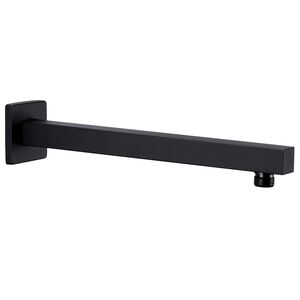vidaXL Douchearm vierkant 30 cm roestvrij staal 201 zwart