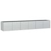 vidaXL Plantenbak verhoogd 480x80x77 cm gegalvaniseerd staal zilver