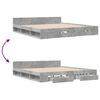 vidaXL Bedframe met lades bewerkt hout betongrijs 200x200 cm
