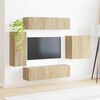 vidaXL Wandgemonteerd 6 pcs Sonoma Eiken