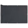 vidaXL Balkonscherm 300x90 cm PVC antracietkleurig