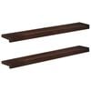 vidaXL Raamkozijnen 2 st Donkerbruin 90 x 15 x 2 cm Massief beukenhout